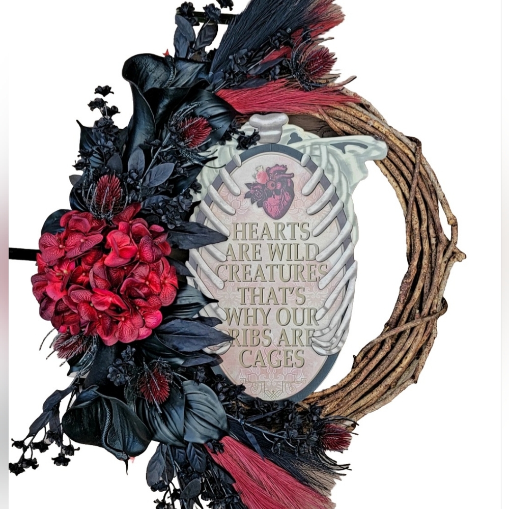 Romantic Halloween wreath